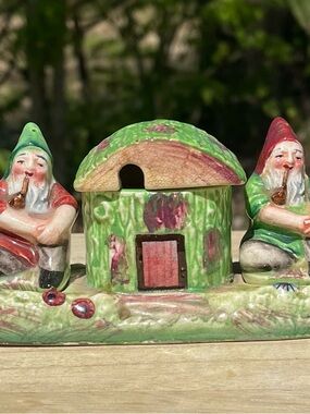 Stafford Green and Red Gnome Cottage Salt and Pepper Set